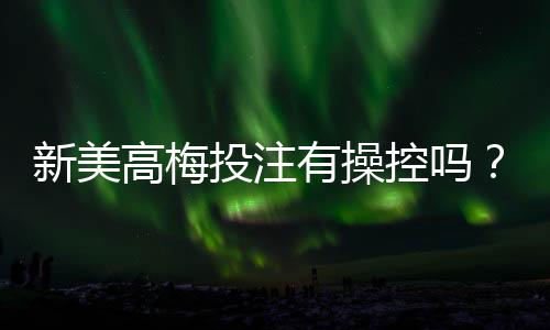 新美高梅投注有操控吗？深度解析平台公平性与玩家实测反馈