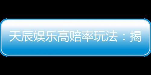 天辰娱乐高赔率玩法：揭秘稳赢技巧与独家投注策略