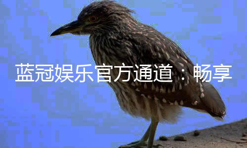 蓝冠娱乐官方通道:畅享顶级电子游艺的尊贵体验